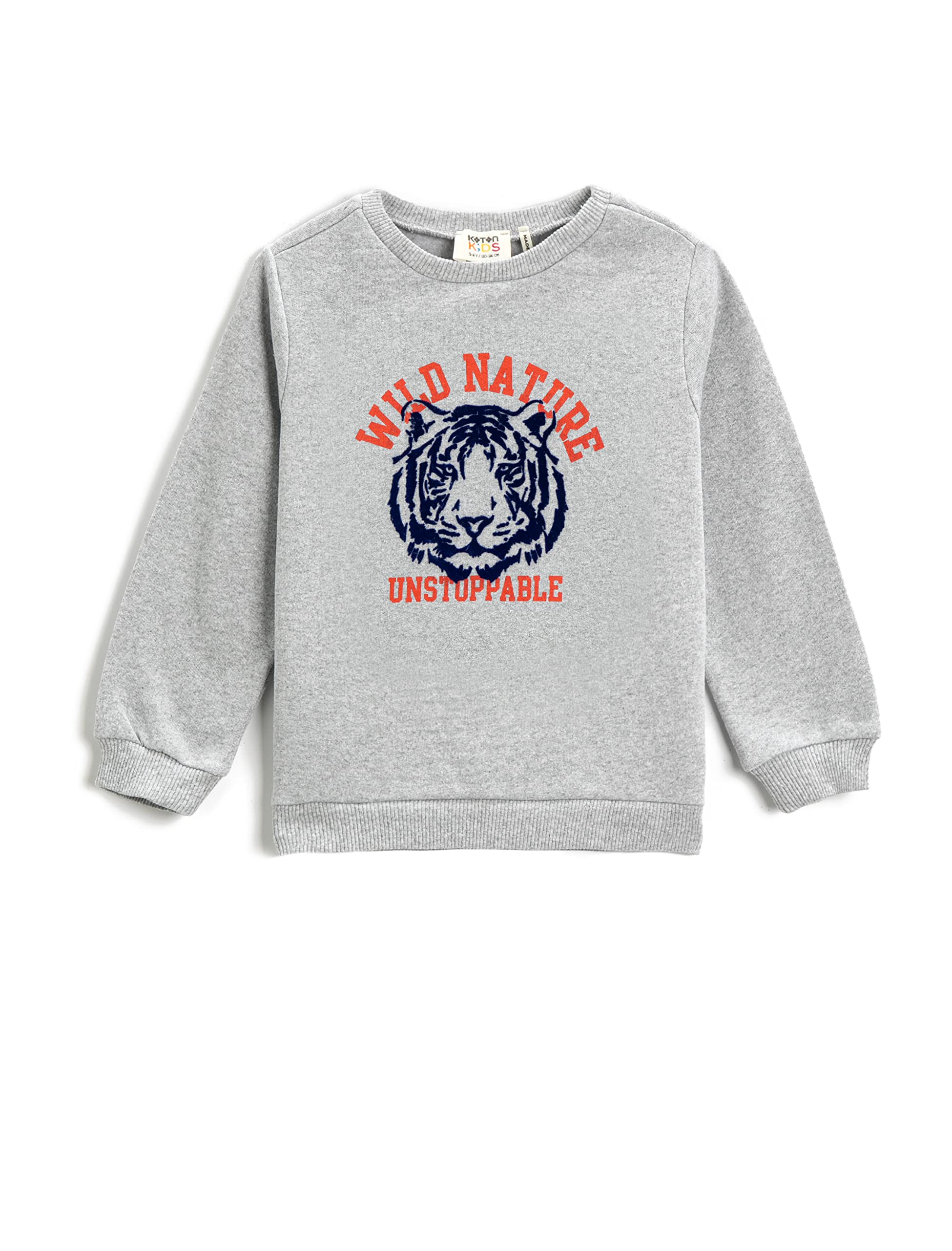 Sweatshirt Uzun Kollu Baskılı Bisiklet Yaka