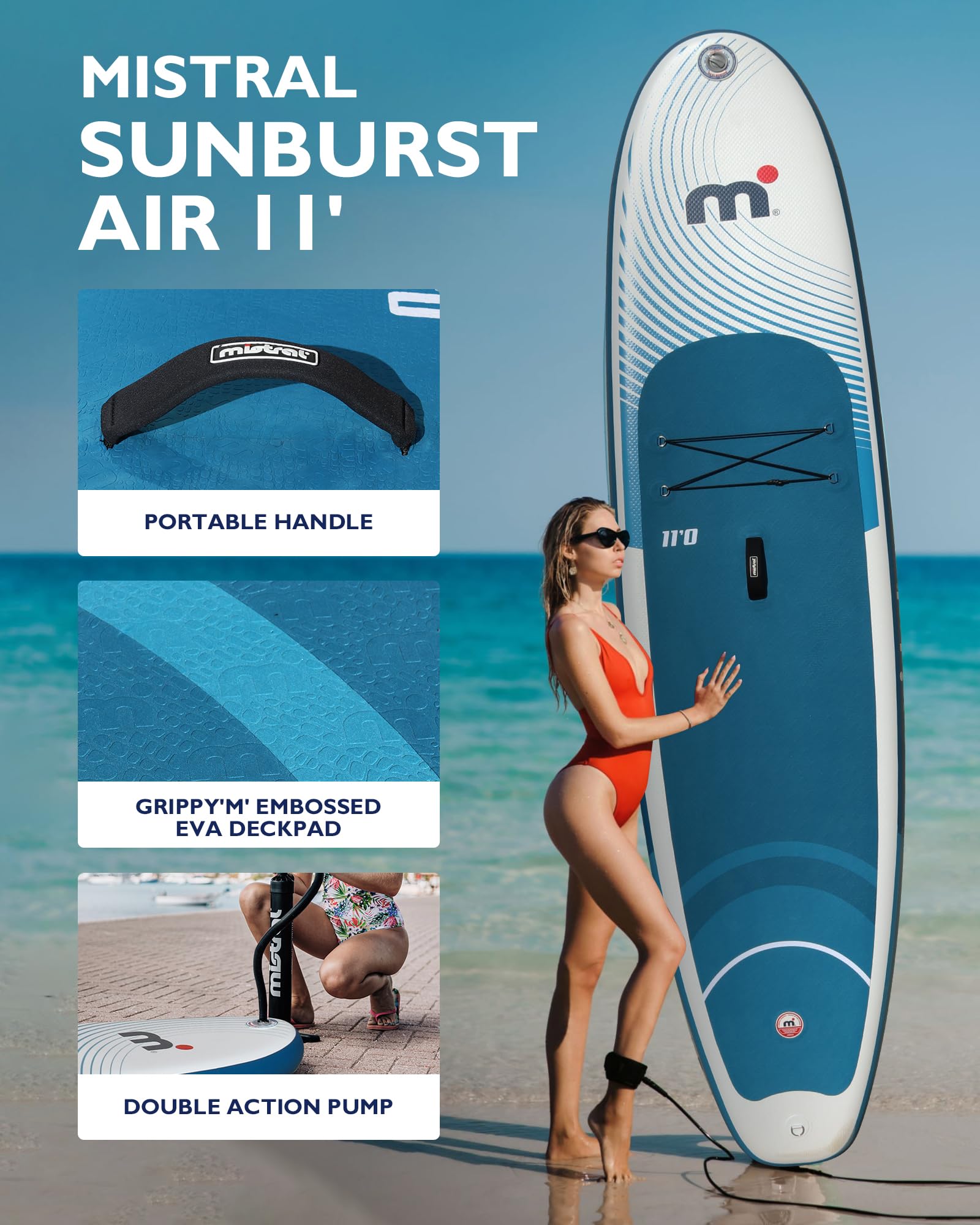 Amazon | Mistral 空気注入式スタンドアップパドルボード 11フィート