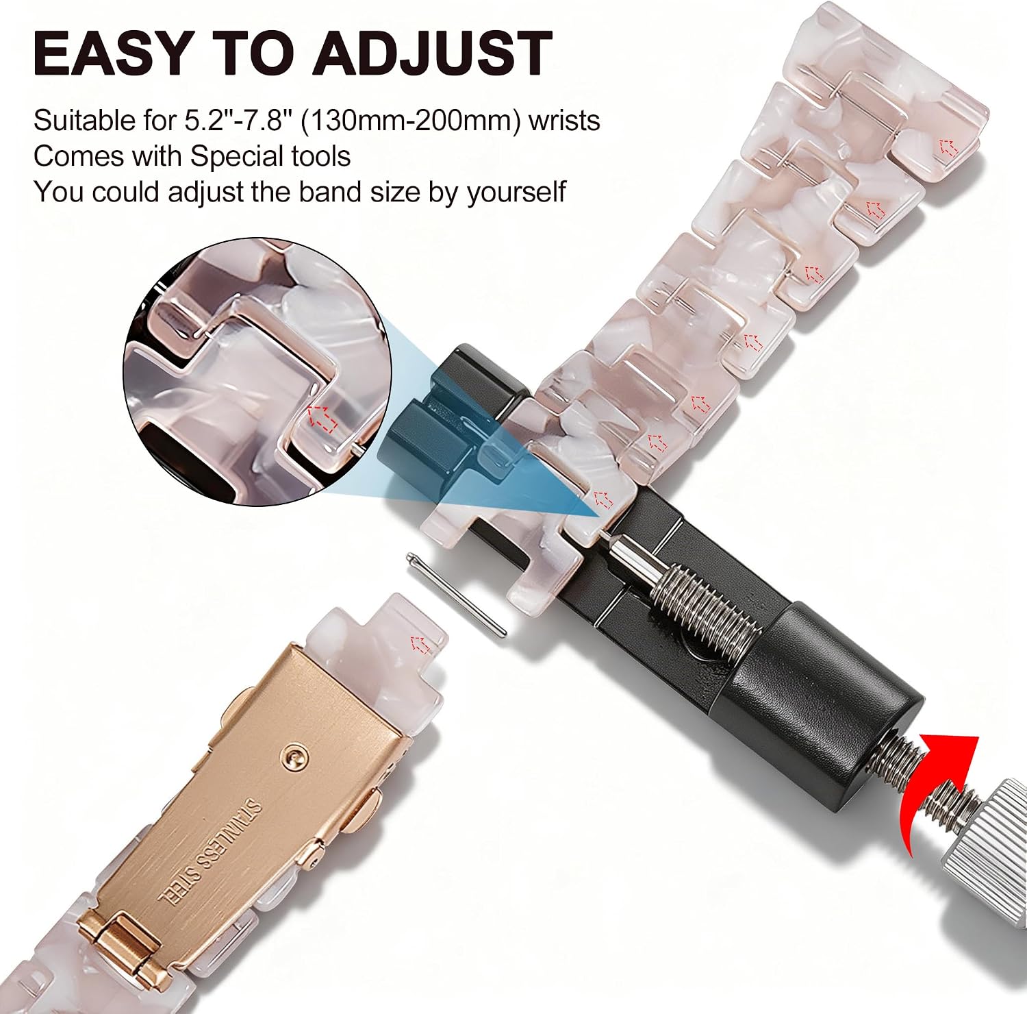 18mm Resin Watch Band Compatible with Garmin Venu 4 41mm/Vivoactive 4S/Vivomove 3S/Venu 3S/Venu 2S, Lightweight Bracelet Strap for Forerunner 265S/255S/255S image 5
