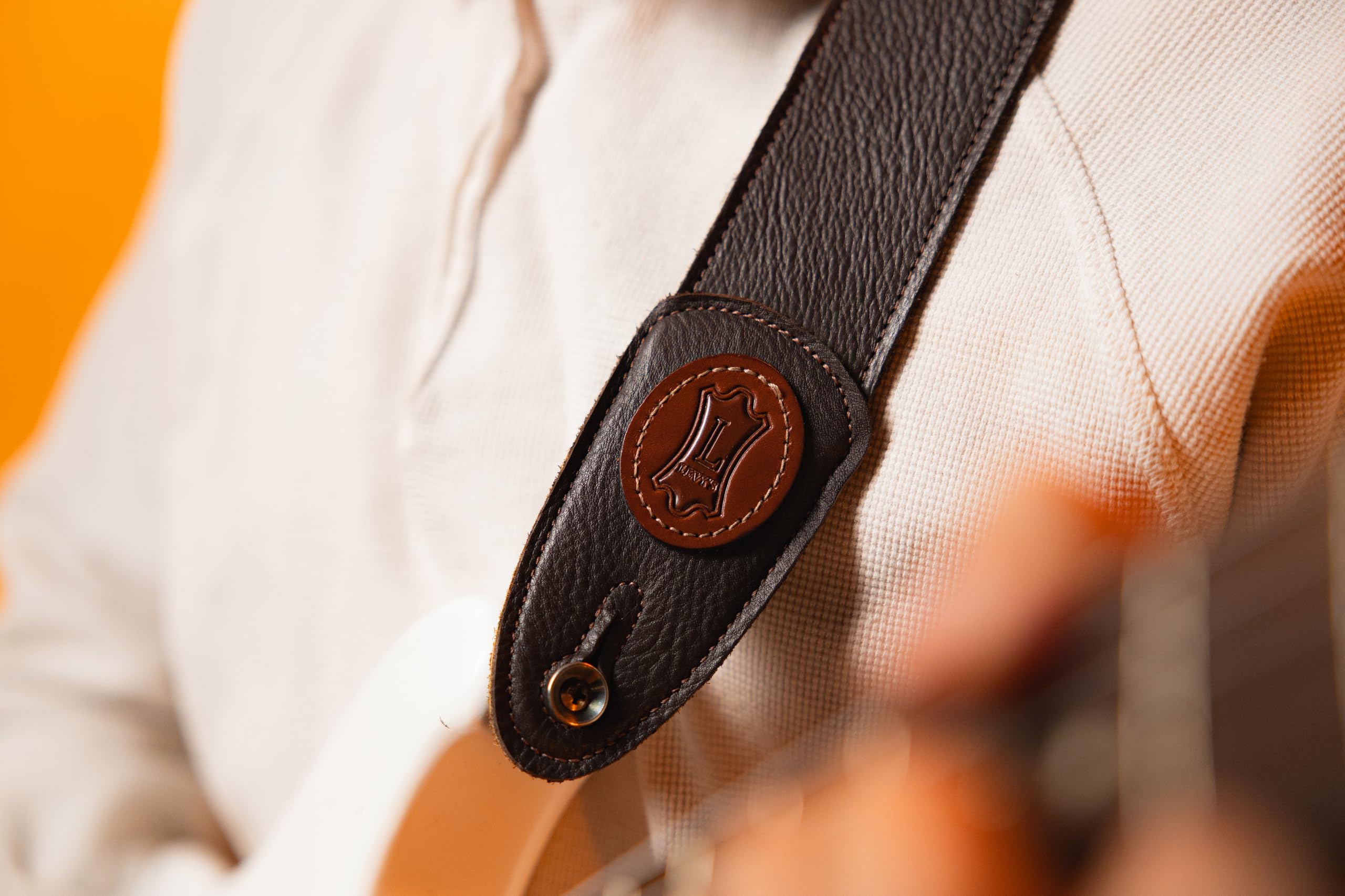Levy's MSS7G-DBR Gitarrengurte 2" Signature Series Leather Strap - Dark Brown