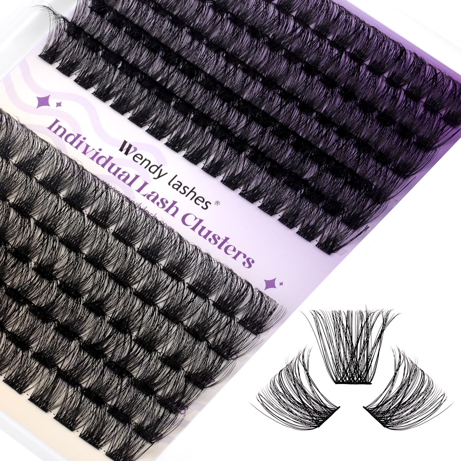WENDY Pestañas Postizas Individual D Curl 0.07mm Mix 8-16mm Cluster Lashes 3D Effect Extensión de Pestañas Professional DIY(C3-D-816) — view 24