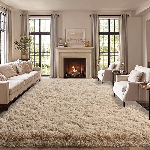 Miniatura 55 de Alfombras de área de 6 x 9 pies para sala de estar, alfombra azul grande y esponjosa para dormitorio, alfombras suaves y peludas para dormitorio de