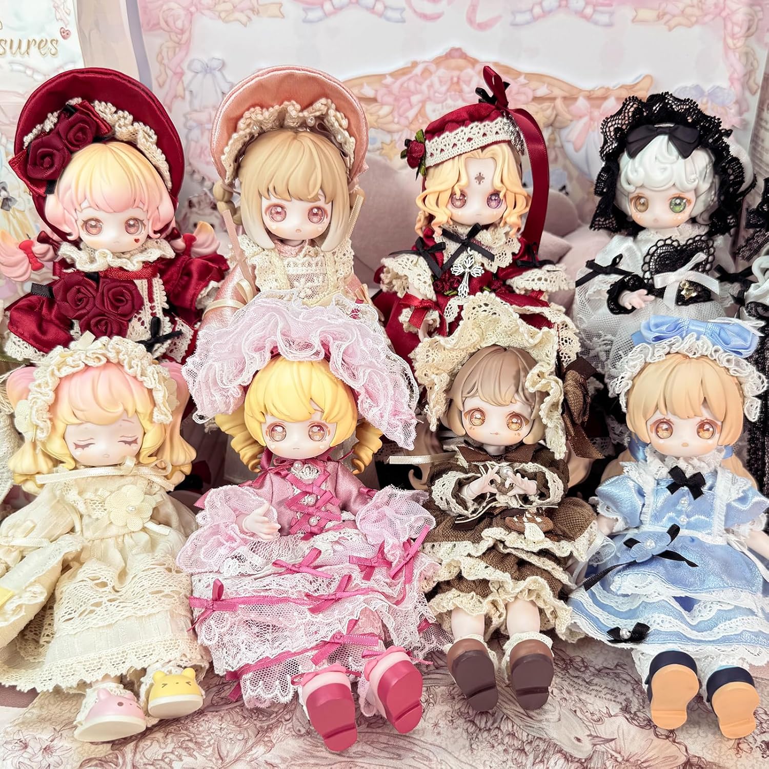 CALEMBOU BJD Blind Box, Vintage Treasures Series 15cm Ball Jointed Doll, Cute Dress Up Doll with Joints, Collection Action Figure Toys, Gift for Girls Boys