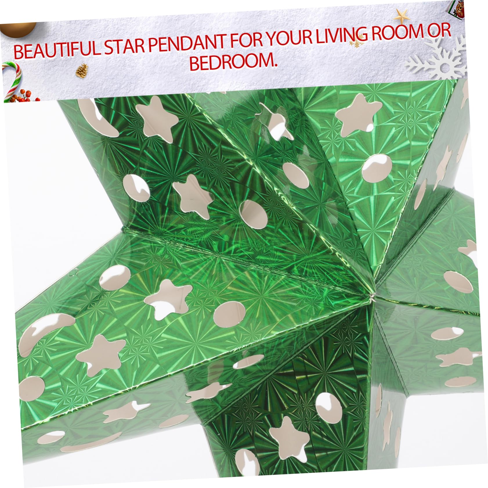 IWOWHERO Shiny Lampshade 5pcs Decorative Ceiling Lighting for Wedding Green Birthday Decorations Lamp Accessories