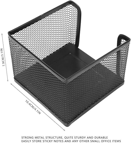 Miniatura 2 de Soporte para notas adhesivas, soporte de malla metálica para notas, dispensador de notas, soporte adhesivo de malla para uso en oficina, negocios,