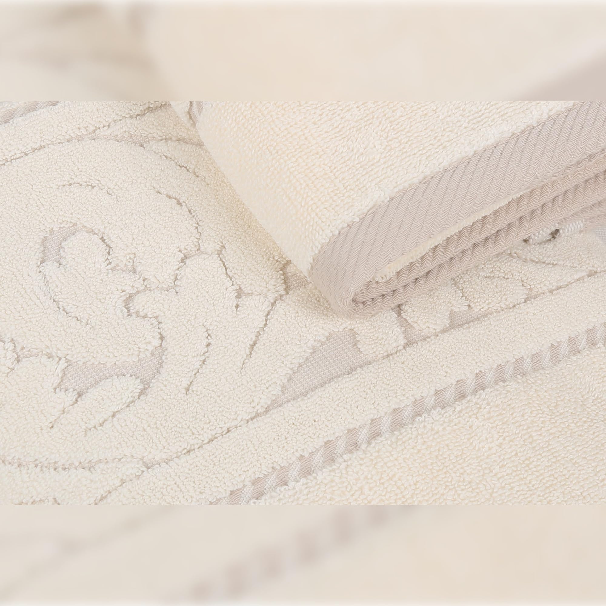 WELL HOME MOBILIARIO & DECORACIÓN Hand towel set (2 pieces) cream, 50x90 - Image 4