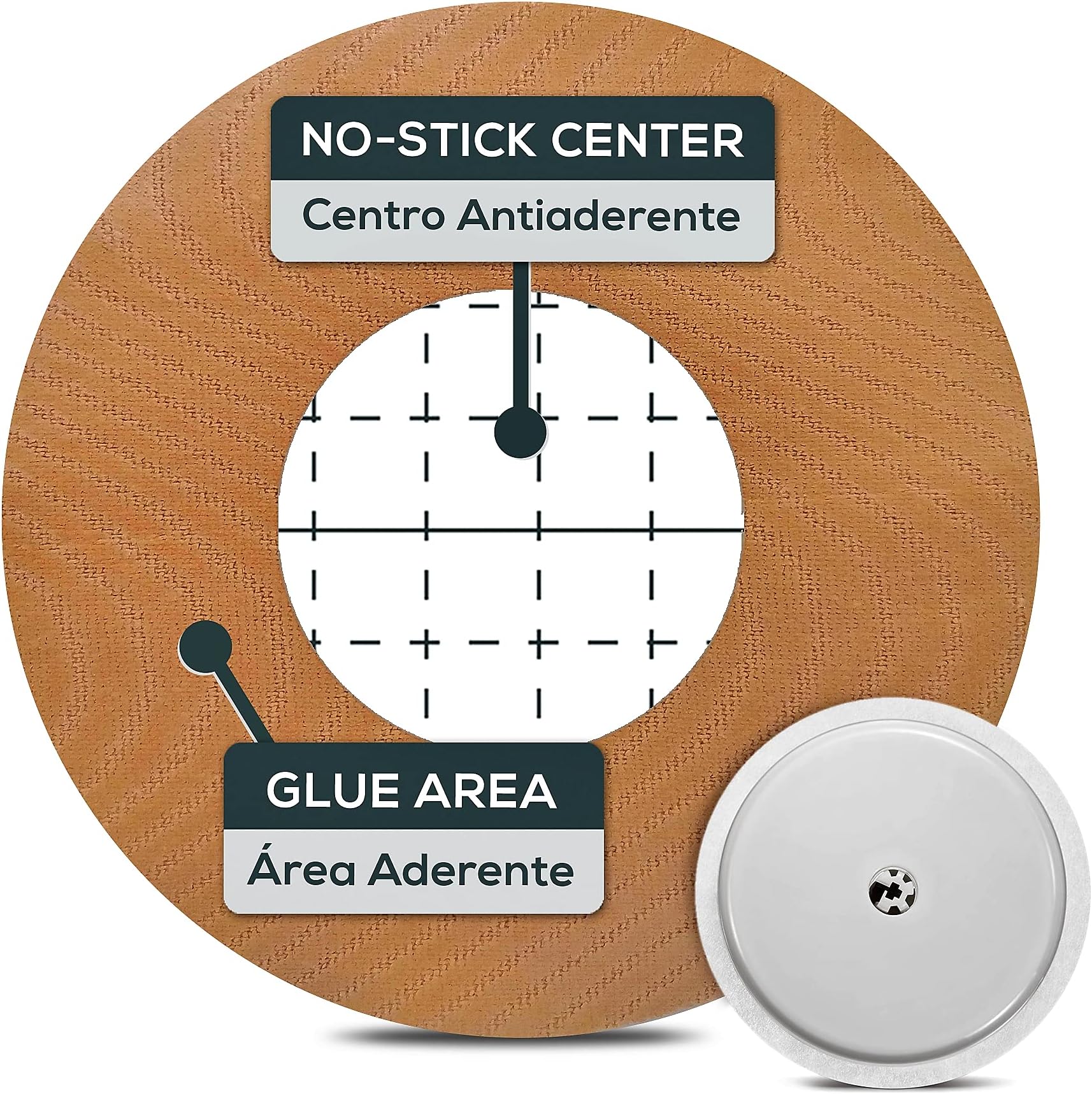 Abbott Freestyle Libre Sensor Adhesive Patch 10 cm XL - التصحيح لاصقة - with NON-STICK LABEL IN THE CENTER that protects and holds the sensor but DOESN´T ADHERE TO THE SENSOR - Waterproof - 25 units