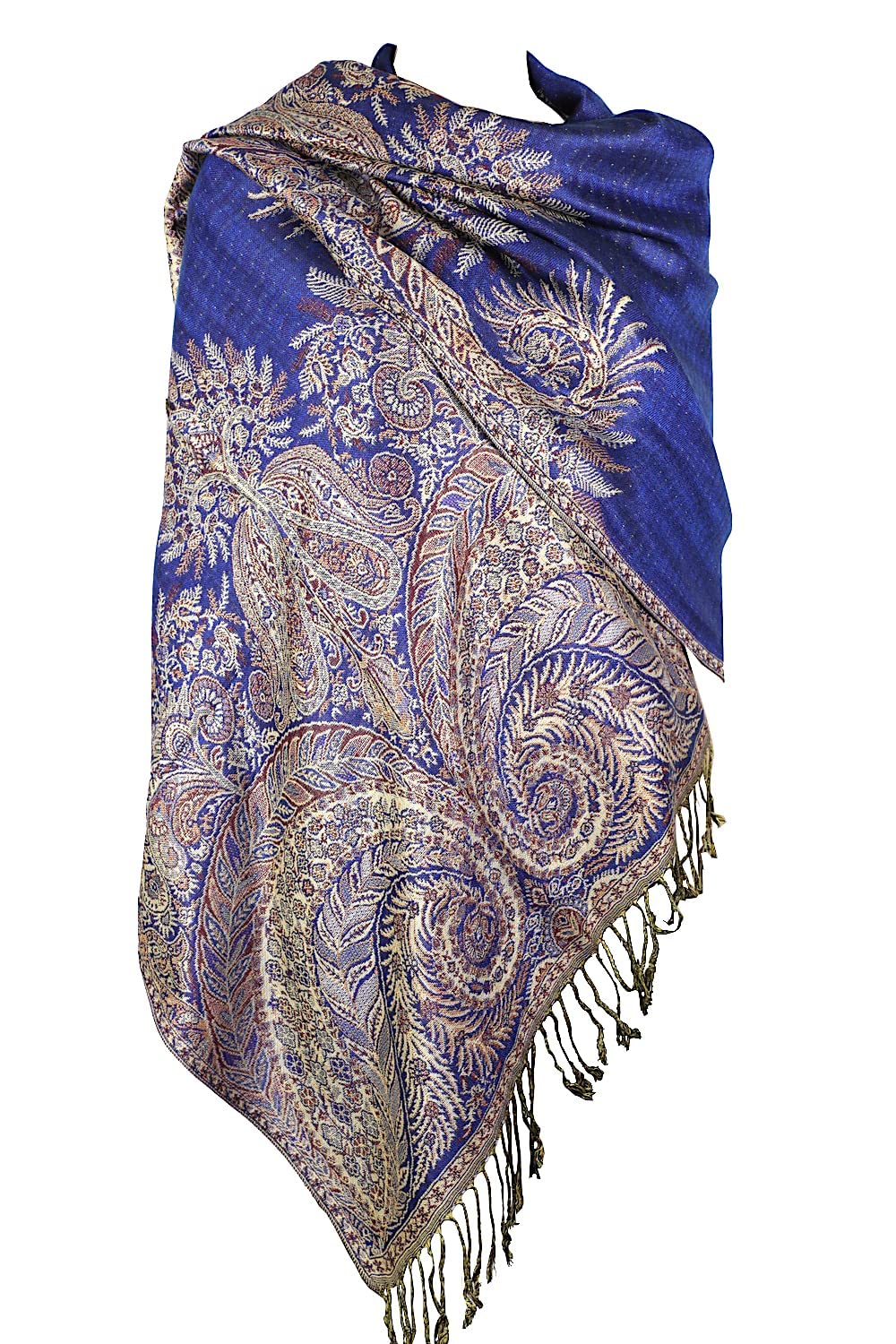 AchilleaBig Paisley Pashmina Shawl Wrap for Women – Elegant Scarf for Weddings, Evening Dresses, Festivals & Daily Wear