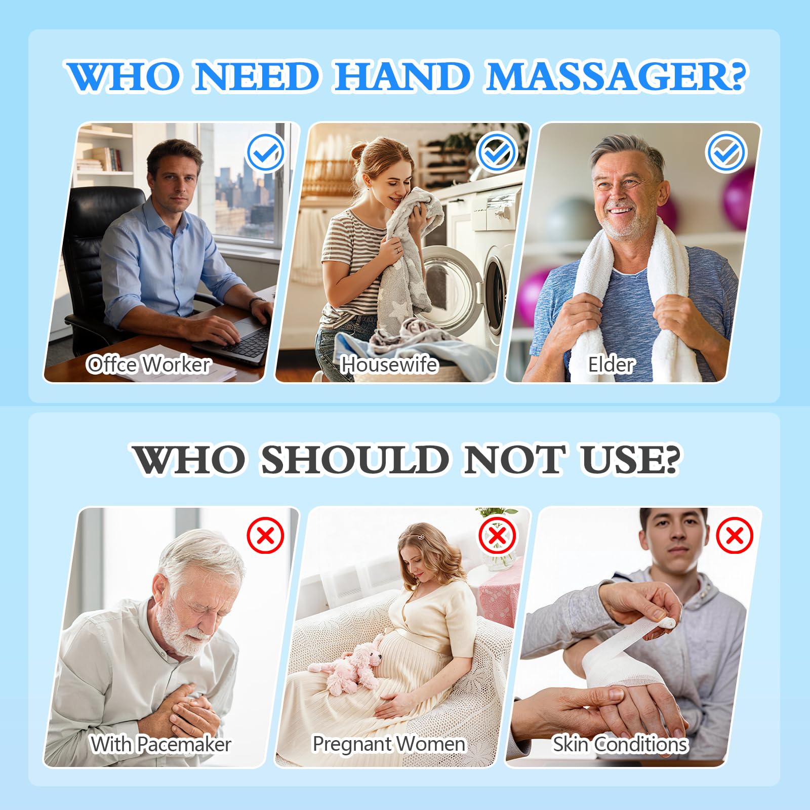 Handmassagegerät Schnurloses mit Wärme & Kompression,Handmassagehandschuh mit 3 Modi,3 Intensitäten & 3 Wärmetherapien zur Linderung von Arthritis-Karpaltunnel Schmerzen,Geschenke für Frauen,Männer