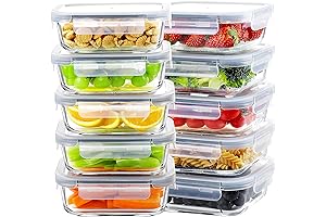 TMPK 22oz Glass Meal Prep Containers (10 Pack)