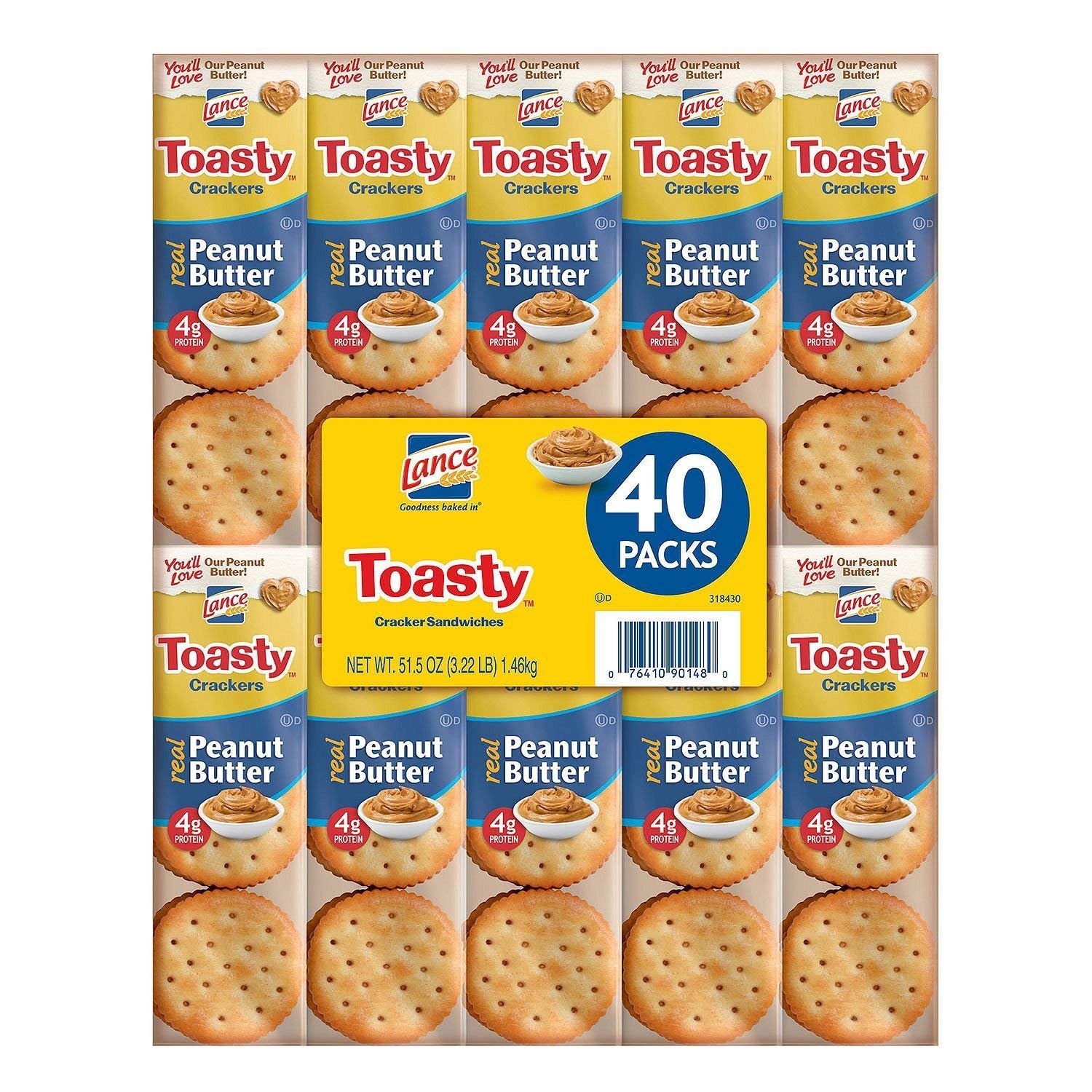 Lance Toasty Peanut Butter Sandwich Crackers (40 Count)