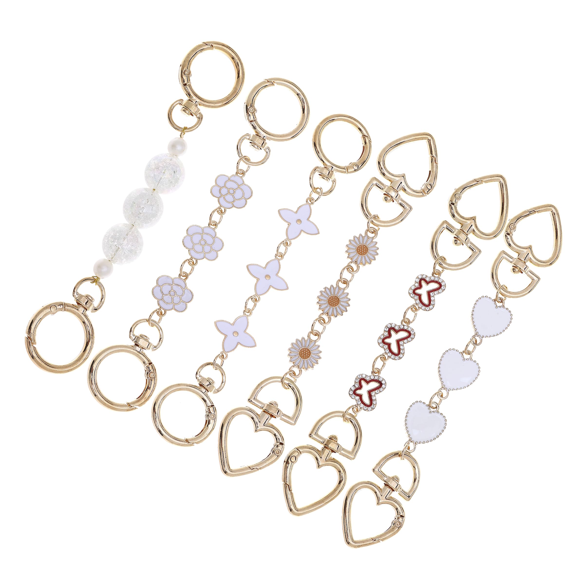 Taouzi 6Pcs Purse Chain Extender Purse Strap Extender for Handbags Charms Bag Strap Extender Purse Replacement for Women Purse Making Supplies Style 2