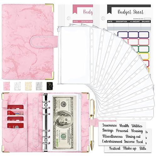 Onlyesh Budget Binder, Cash Envelopes for Budgeting, Money Organizer for