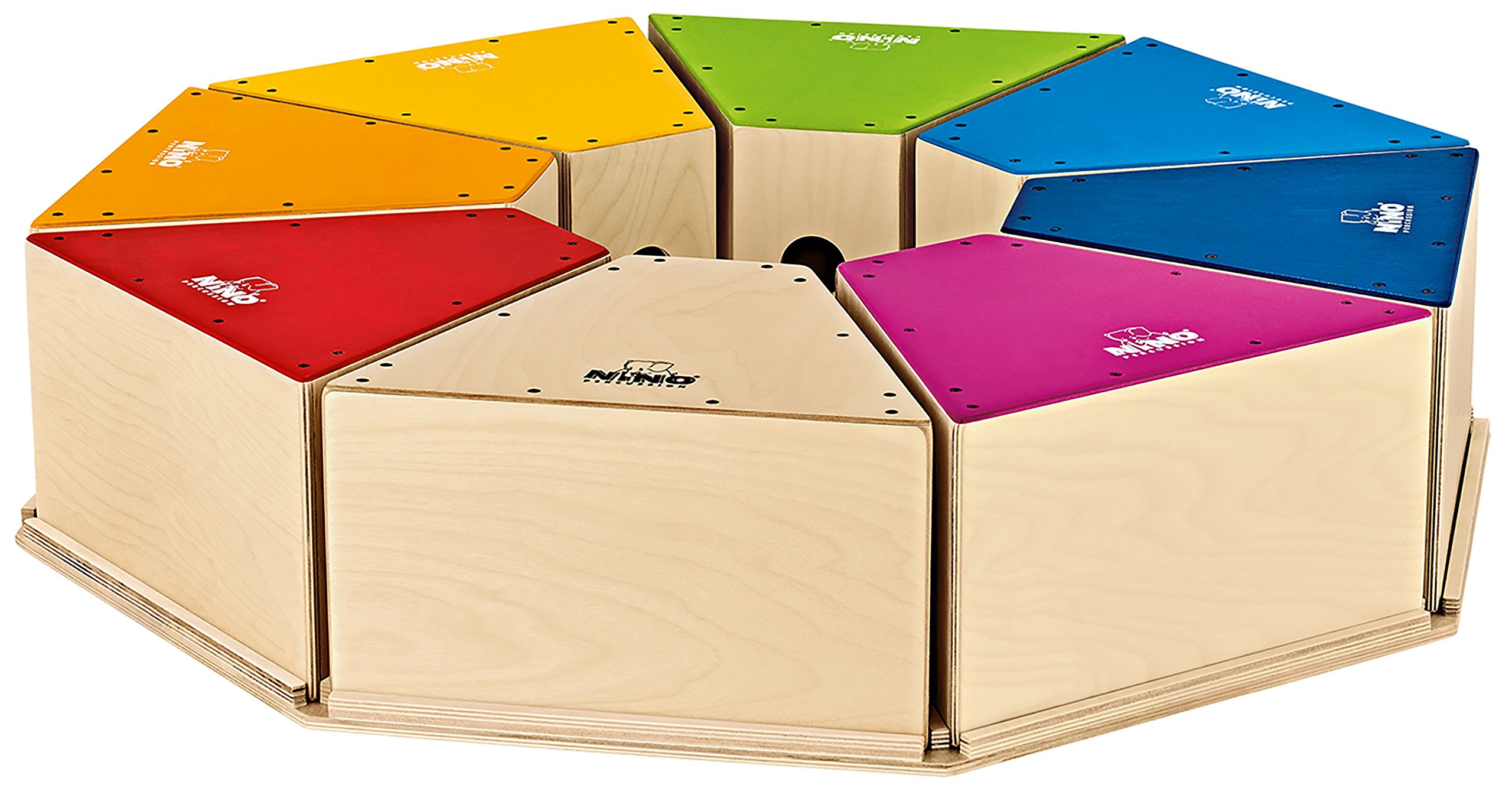Nino Percussion Cajon con Piastra di Base in Legno e Cavi del Rullante
