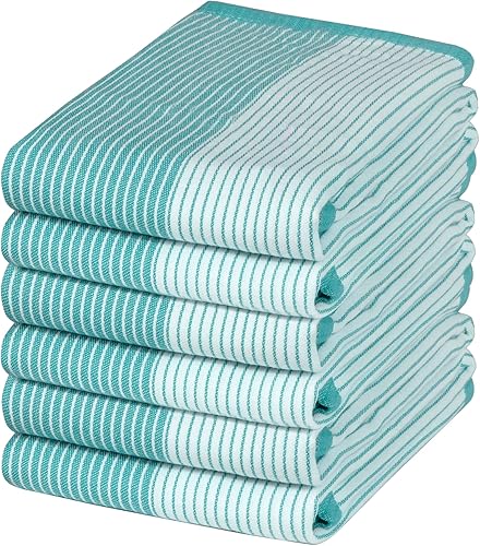 Miniatura 20 de Toallas de cocina de alta calidad (20 x 28 pulgadas, paquete de 6) Toallas de cocina grandes de algodón Juego de sábanas de cocina planas