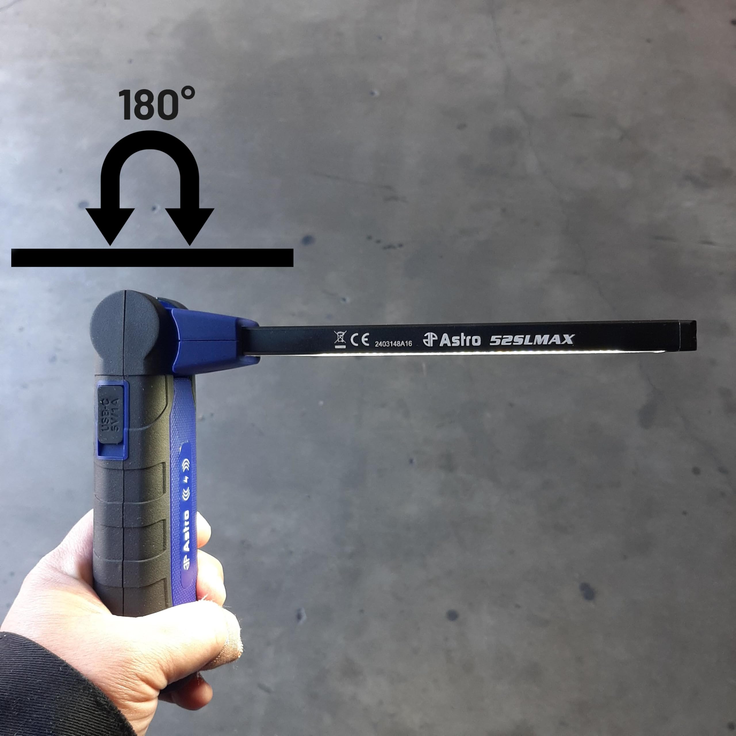 Astro Tools 52SLMAX - Luce a LED pieghevole a doppia faccia, 750 x 2 lumen, senza fili, sottile