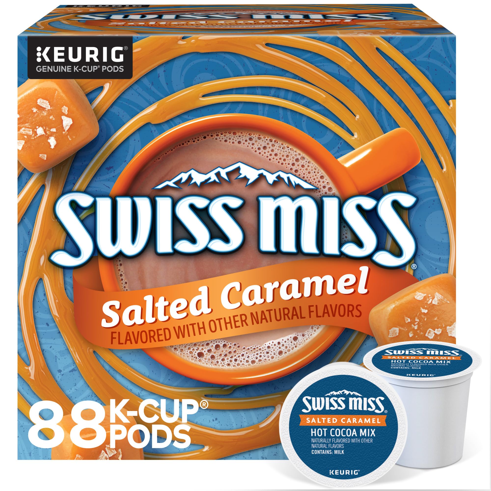 Salted Caramel Hot Cocoa, Keurig Single Serve K-Cup Pods, 22 Count (Packs of 4)