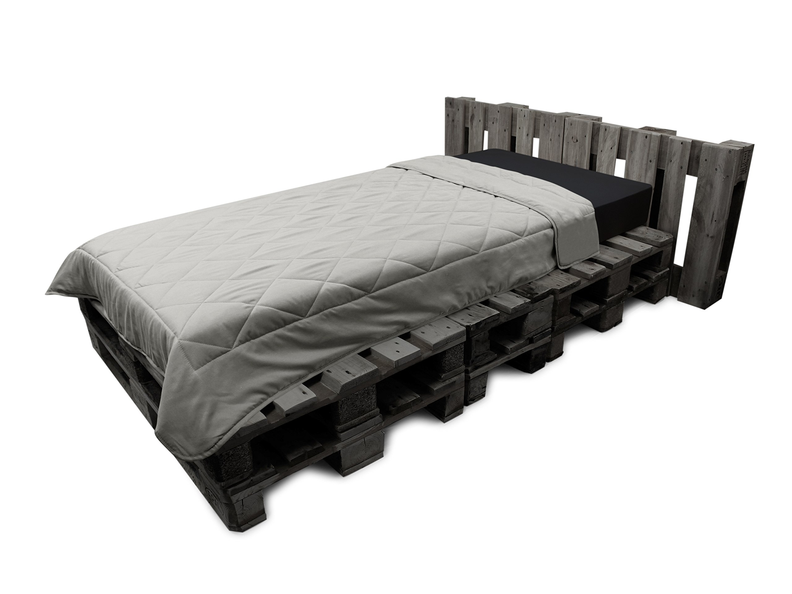 npluseins Estate coperta – coperta da picnic – leichtbettd angolo – in 2 dimensioni e in 7 colori moderni, Grau, ca. 135 x 200 cm
