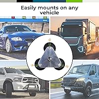 Vista 4 de Bolton Technical Soporte de antena Tri-Mag Montaje de antena roscada de 3/8" x 24 Imanes de cerámica de 8 polos de 4" con almohadillas de goma..