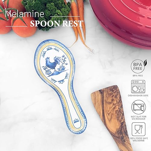 Miniatura 2 de UP ware - Soporte para cuchara de melamina de 9.625 pulgadas, soporte para utensilios de cocina, mesa de comedor (gallo soleado)