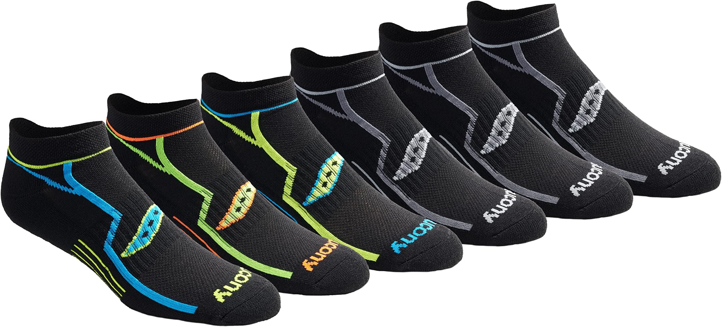 mens Rundry Bolt Performance No-show Socks, Available in M-xxl (6, 12, 18 Pairs)