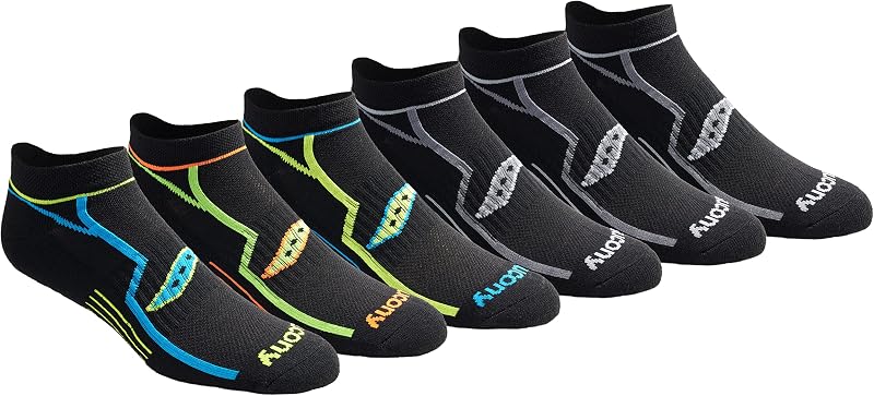 medias Saucony Rundry Bolt Performance No-show para hombre, disponibles en M-xxl (6, 12, 18 pares)