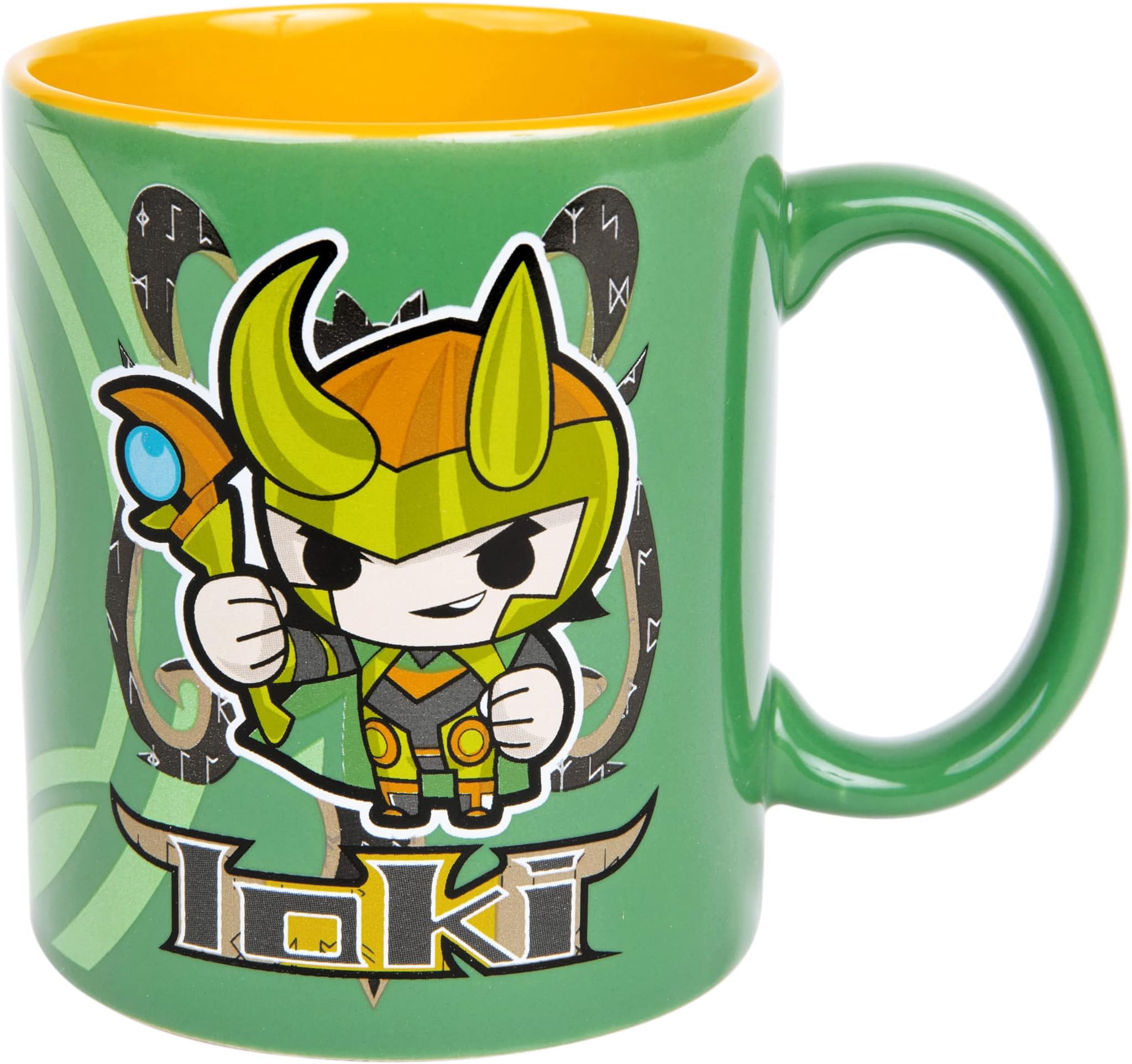 Marvel Loki Chibi Character and Symbol 11oz Ceramic Mug