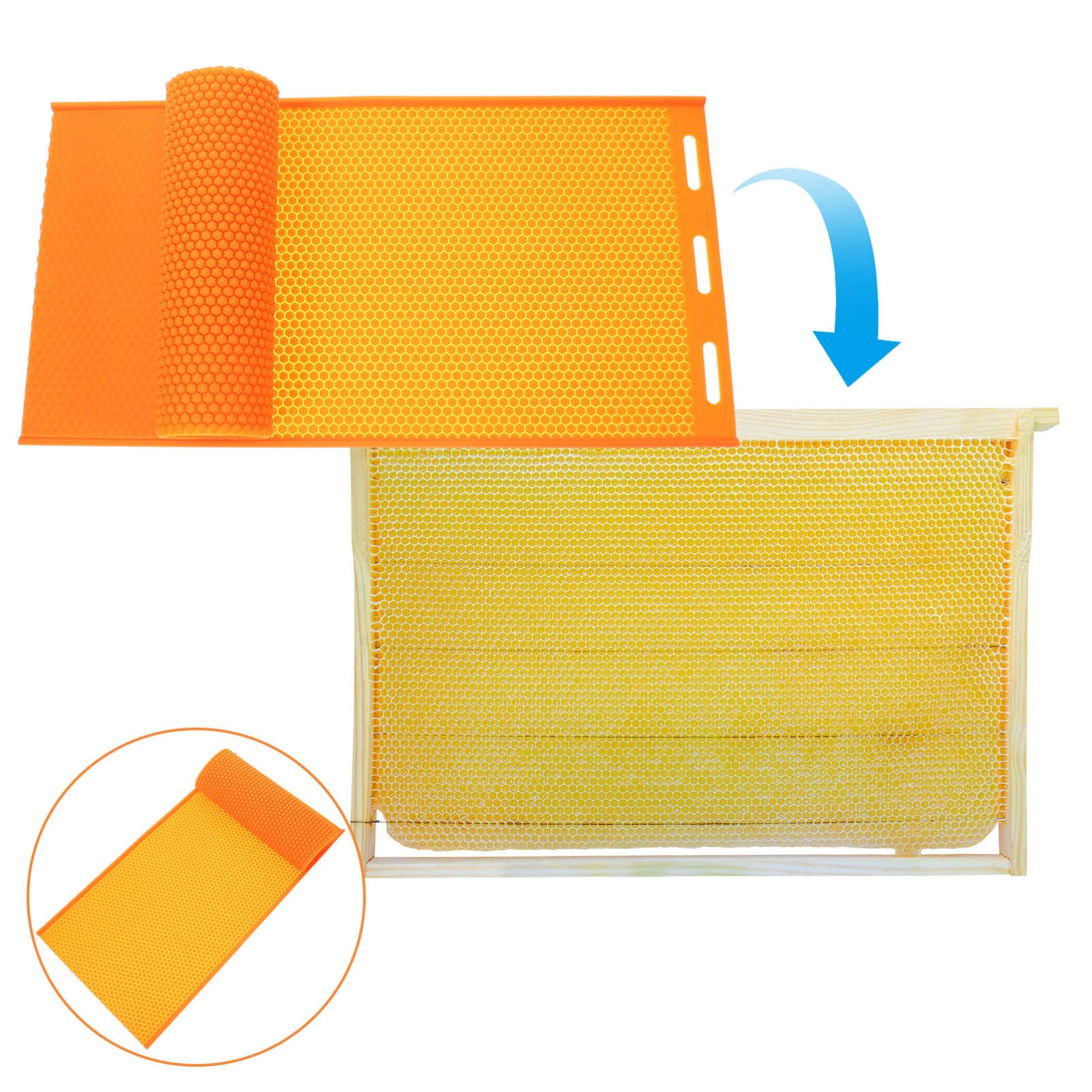 Abaodam Stampo in Silicone per Foglio di Cera d Api per Apicoltura, Leggero e Facile da Conservare, per Creazioni Fai-da-te di Candele e Artigianato Nido d Ape