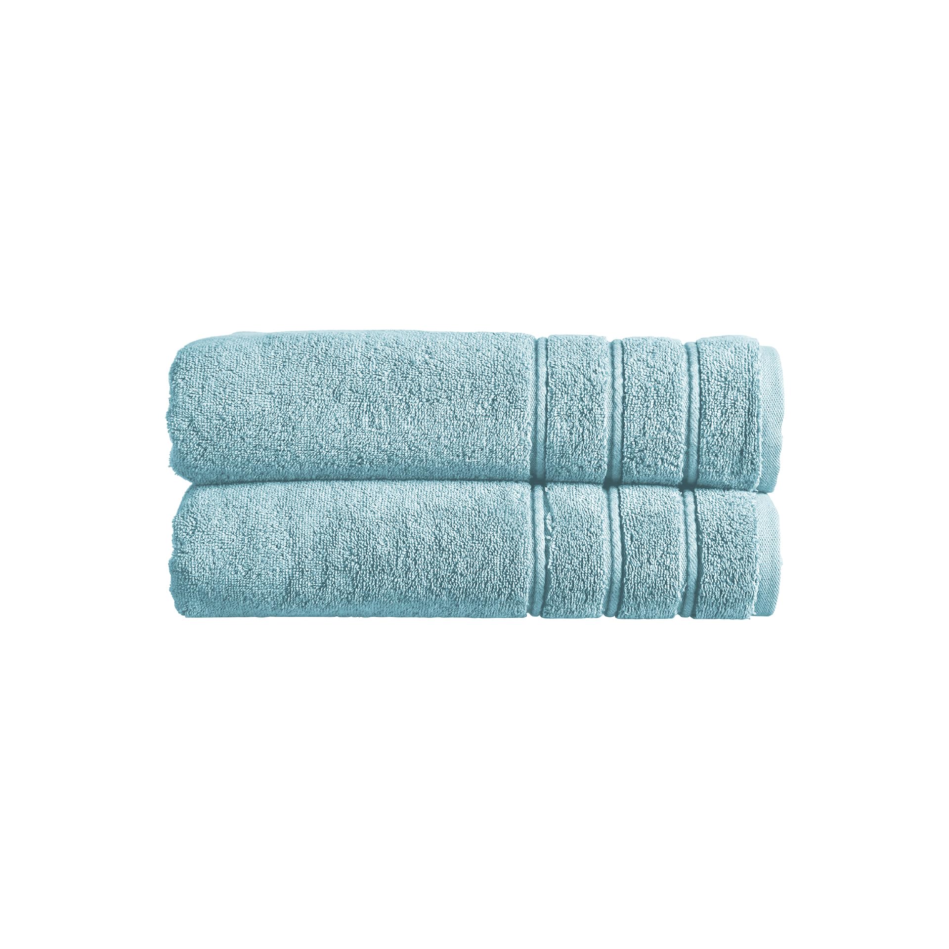 Christy Antalya Large Bath Sheets | Set of 2 | 100% Turkish Cotton | 600GSM | Soft Plush Luxury Bath Towels | 90cm x 150cm | Quick Dry | Ocean Blue