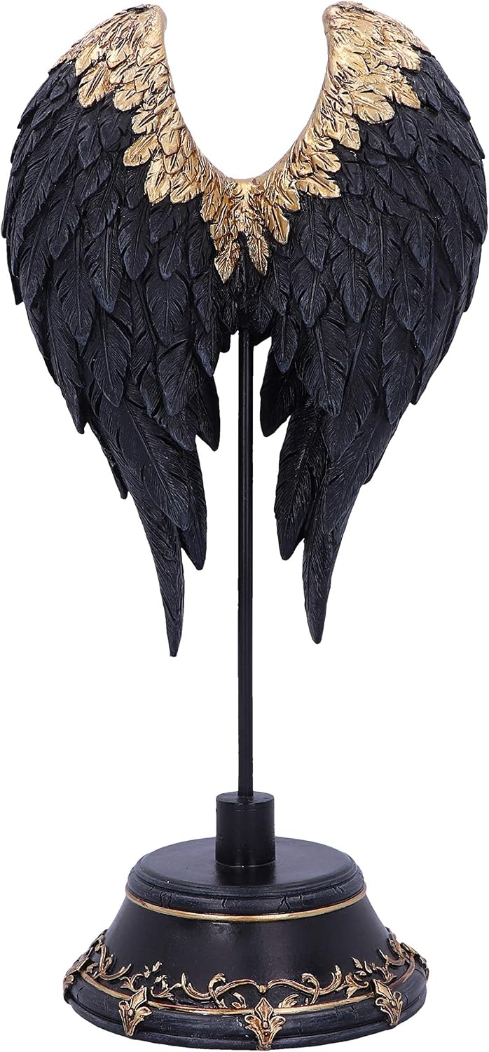 Nemesis Now Dark Angel Gothic Fallen Fae Wing Figurine, Black, 26cm - Image 4