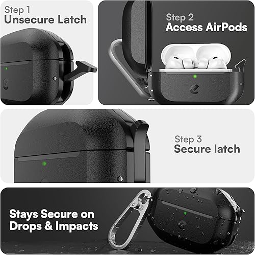 Miniatura 3 de Keybudz Funda para AirPods Pro 3 con candado, totalmente impermeable, compatible con AirPods Pro de 3ª generación, llavero, protección resistente y