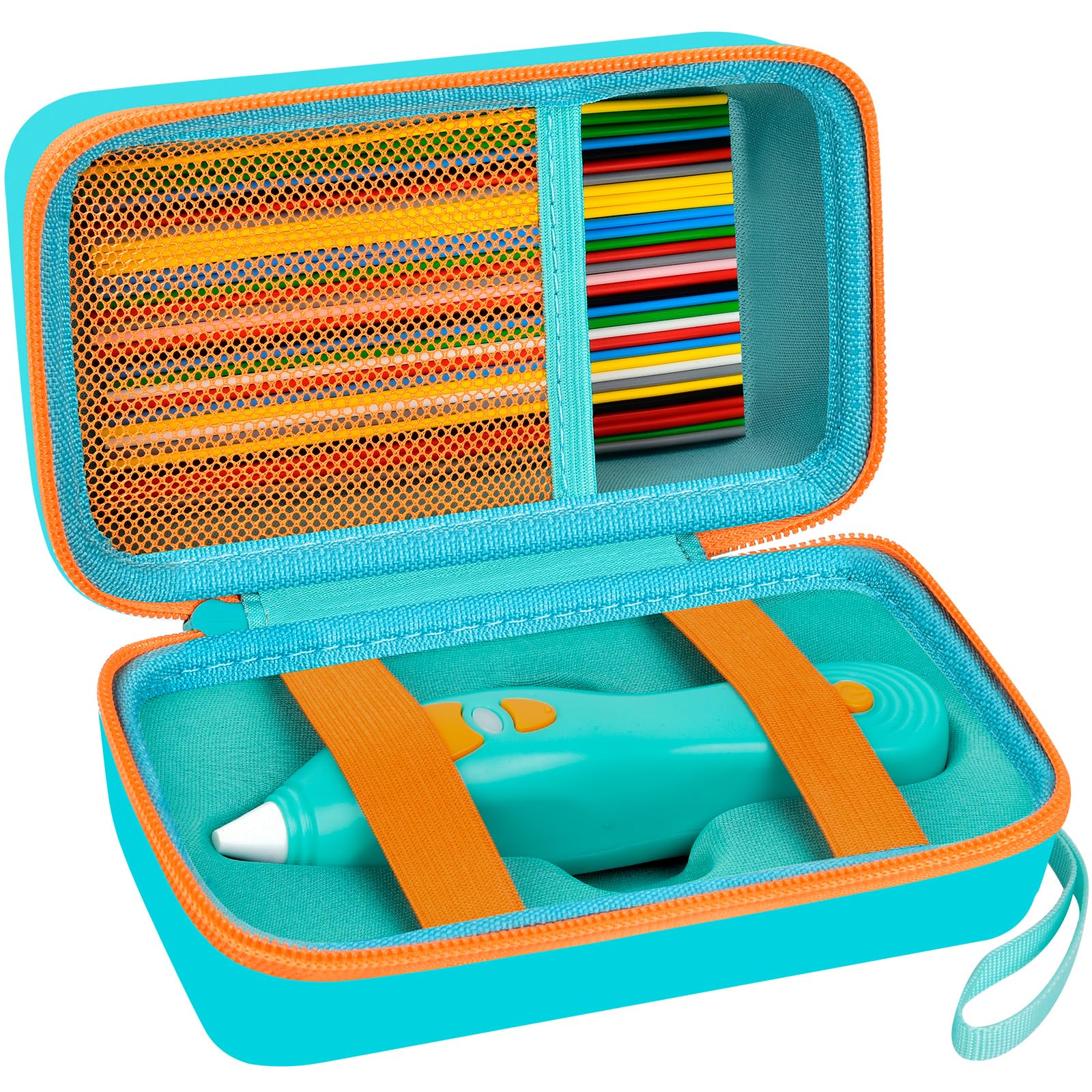 ANKHOH Case Compatible with 3Doodler Start+ Essentials(2023,2024) for 3D Pen Set for Kids, Storage Organizer Holder for Printing Filament Refill and USB Charger (Box Only) (Green)ClimatePartner certified