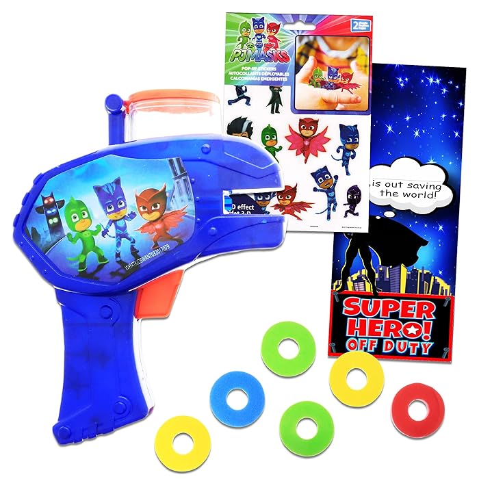 Buy PJ Masks Disc Shooter Foam Toy Bundle Soft Foam PJ Masks Shooter