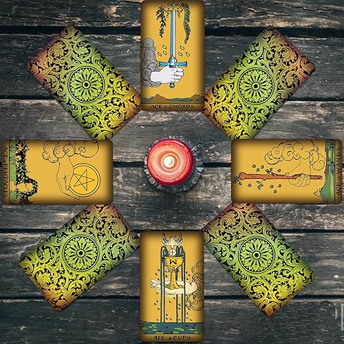 Miniatura 3 de Smoostart 78 cartas de tarot holográficas con guía, baraja de cartas de tarot clásicas para principiantes y jugadores profesionales, juego de contar