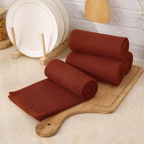 Miniatura 99 de Kitinjoy - Paños de cocina 100% algodón, paquete de 6 paños de cocina ultra suaves y absorbentes para secar platos, toallas de cocina de secado