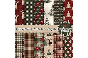 Whaline Christmas Pattern Paper 12 Designs