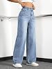 Jeans de pierna recta para mujer, tiro alto, pierna ancha, sueltos, boyfriend, elásticos 3