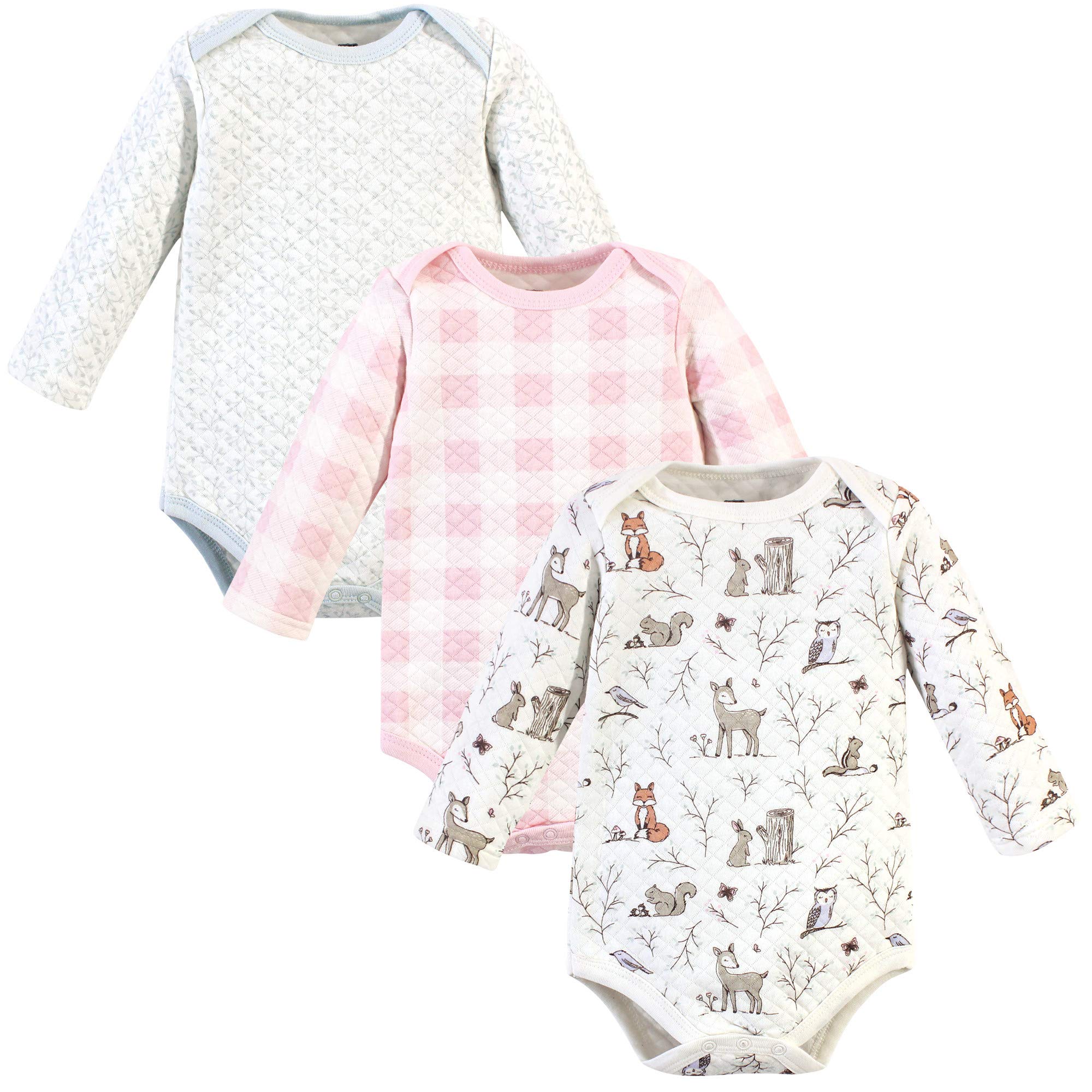 Hudson Baby unisex-baby Quilted Long Sleeve Cotton Bodysuits