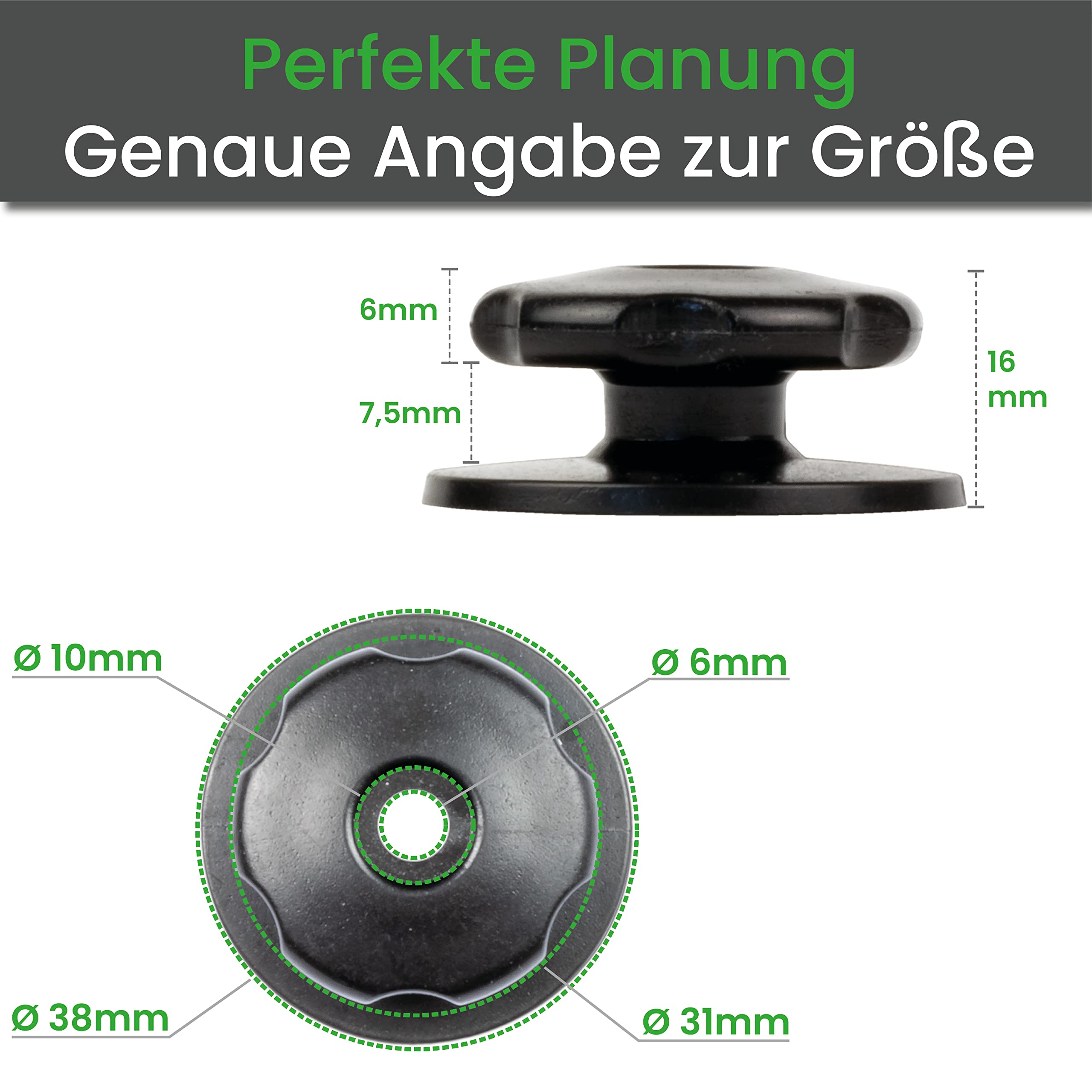 CARGO VA Intelligent Vehicle Accessories 20 okrągłych knoppen - dekzeilknoppen - perfect voor het bevestigen van aanhangernetten en dekzeilen.