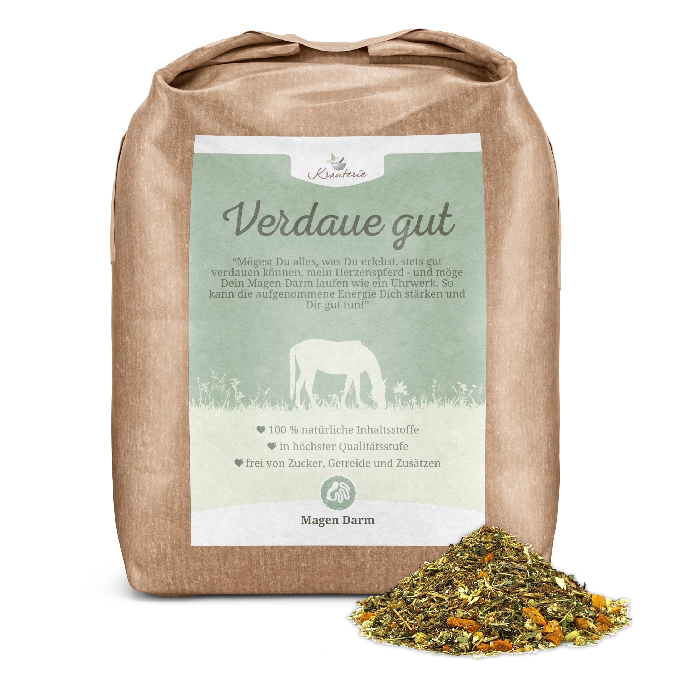 Krauterie Verdaue gut für Pferde (3000 g)