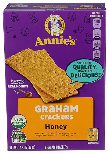 Miniatura 27 de Annie's Organic Cheddar Bunnies - Conejitos horneados de queso cheddar, Graham Snacks