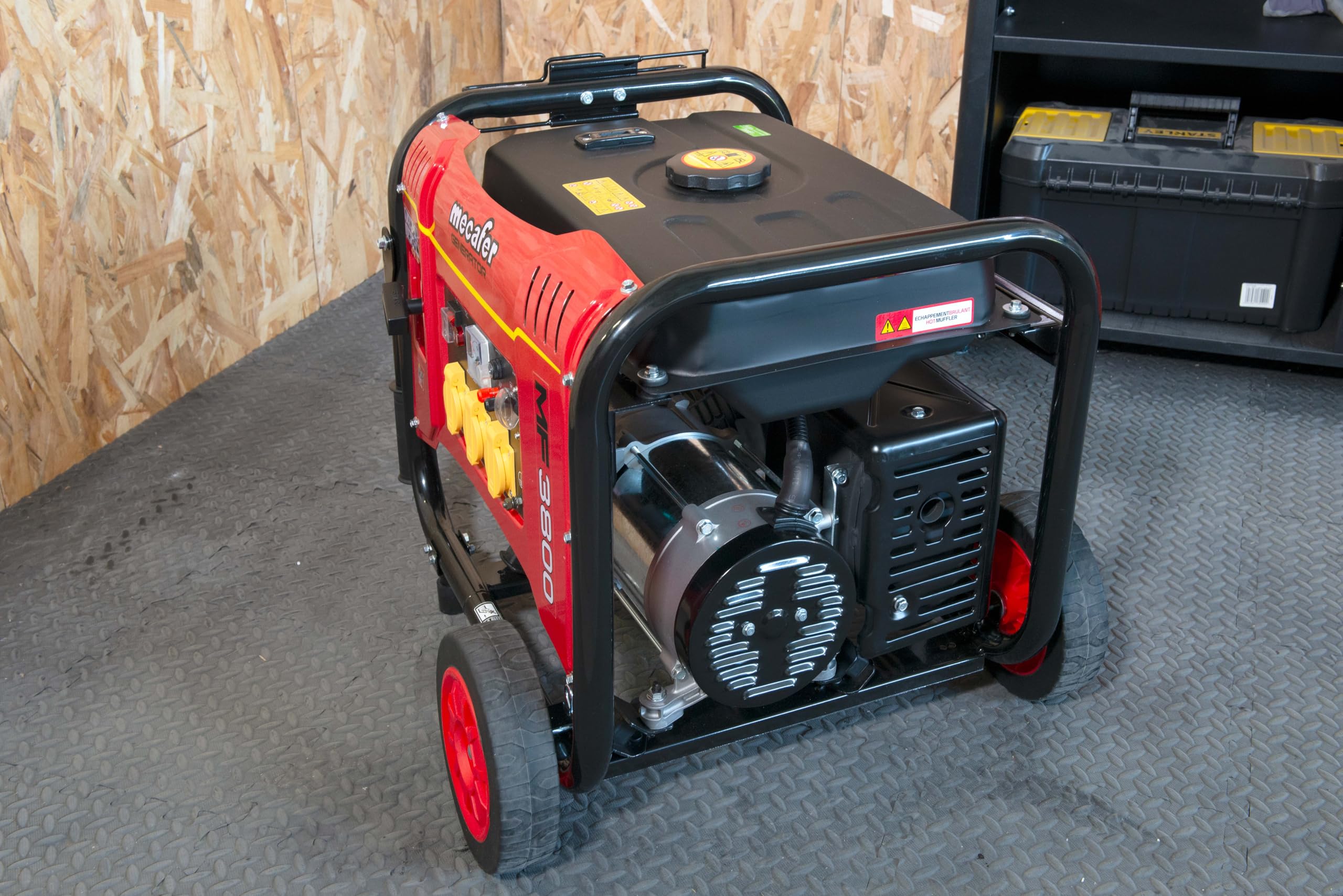 Mecafer 450138 MF3800 Groupe électrogène sur roues 3500 W Rouge
