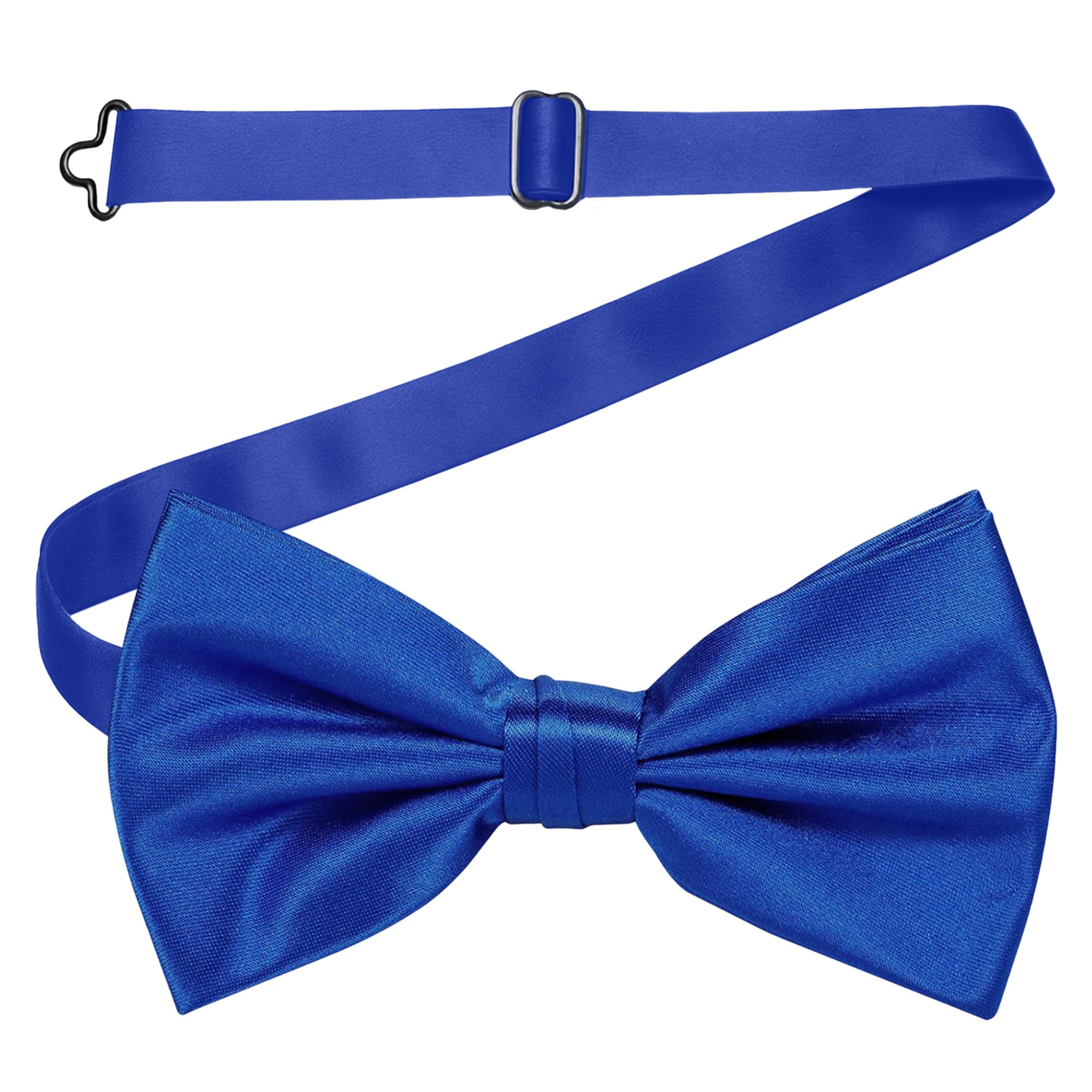 TRIMMING SHOP Men's Pre-Tied Bow Tie, Silk Blend, Royal Blue, One Size
