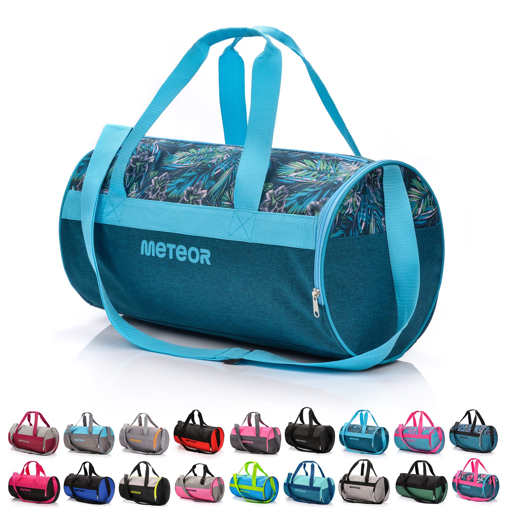 meteor Gym Duffel Cabin Holdall Bag - Lightweight Sports Luggage with Shoe Compartment, Shoulder Strap, Underseat Hand Size for Travel Workout Weekend Overnight (Leaves, 25L) โ image 1