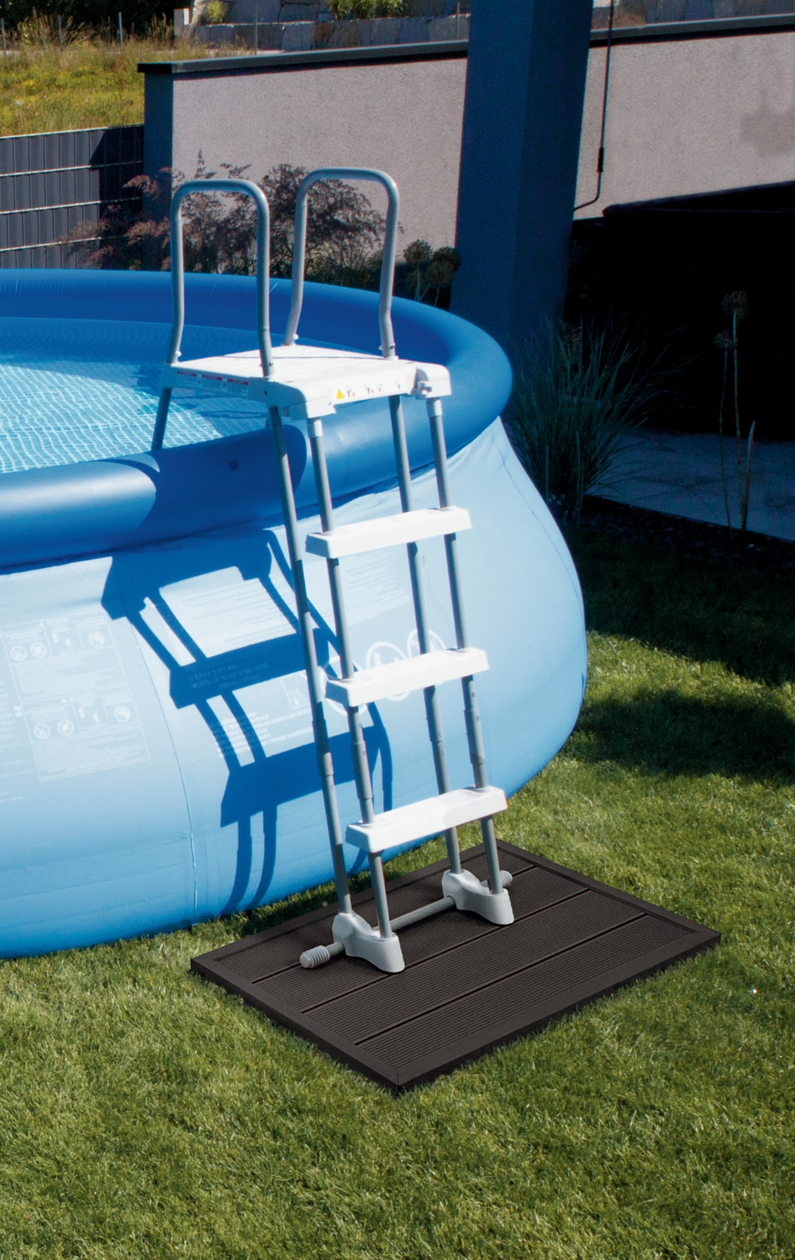 Steinbach Outdoor-Bodenelement für Leitern & Solarduschen, Befestigungskit, dunkelgrau, 049028