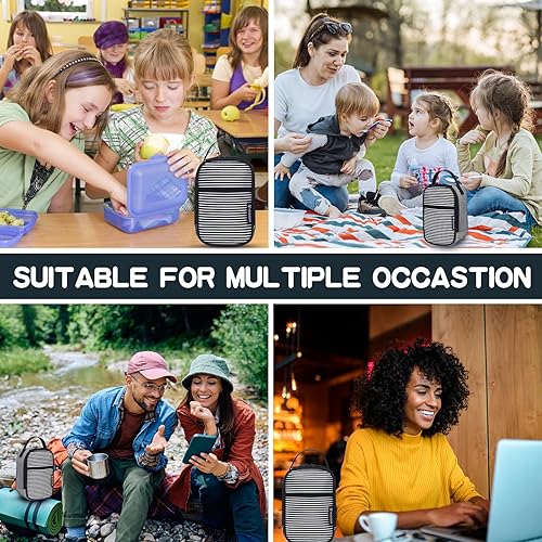 Miniatura 6 de Yelocota Bolsa térmica pequeña, bolsa de aperitivos, bolsa de almuerzo aislada para niños, bolsas térmicas de almuerzo, diseño exacto para frascos