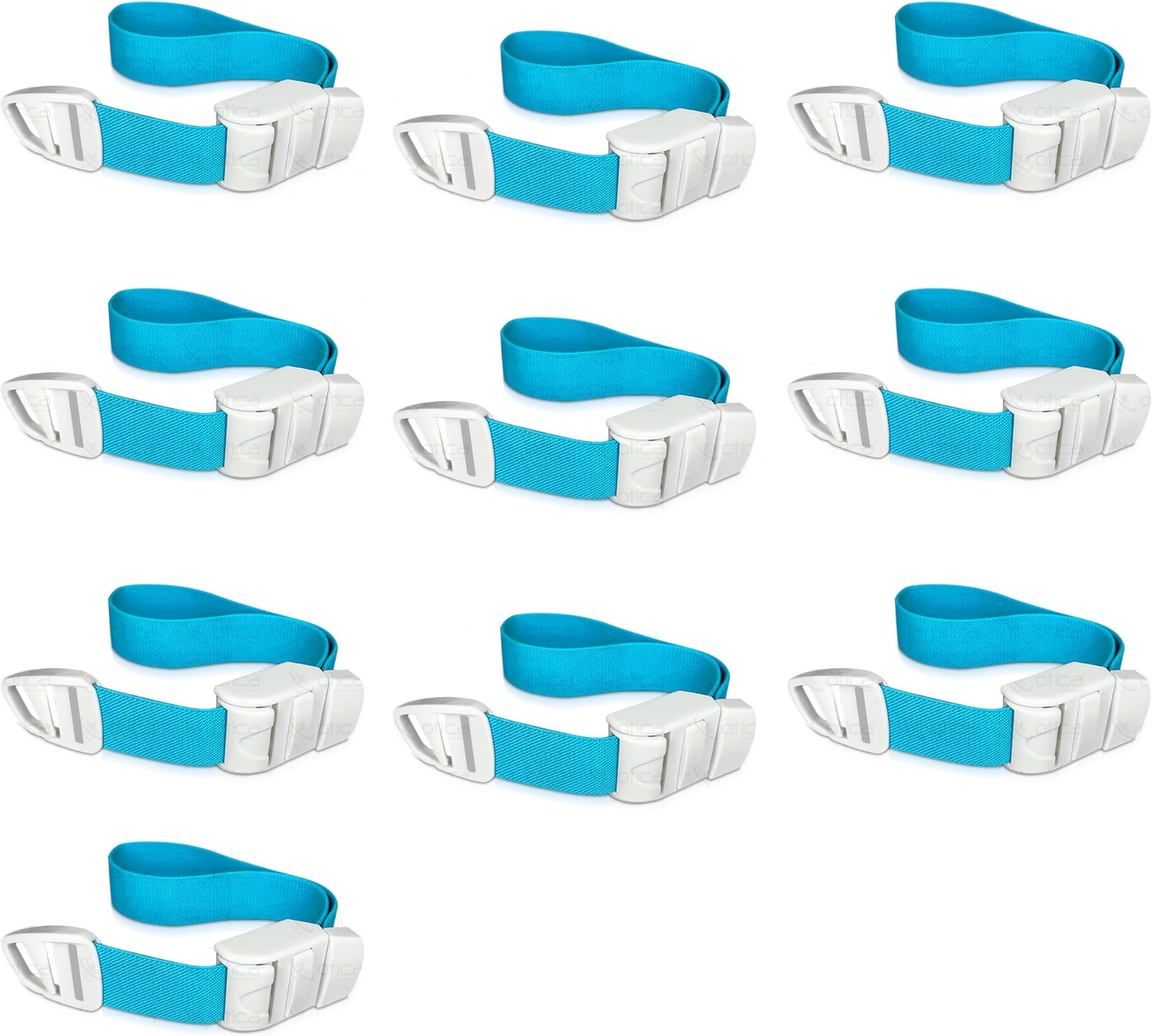OTICA Medical Tourniquet Band for Blood Collection Adjustable Quick Release Buckle Medical Emergency Tourniquet Belt With High Elasticity for Hospital and Medical First Aid Phlebotomy Use Pack of 10
