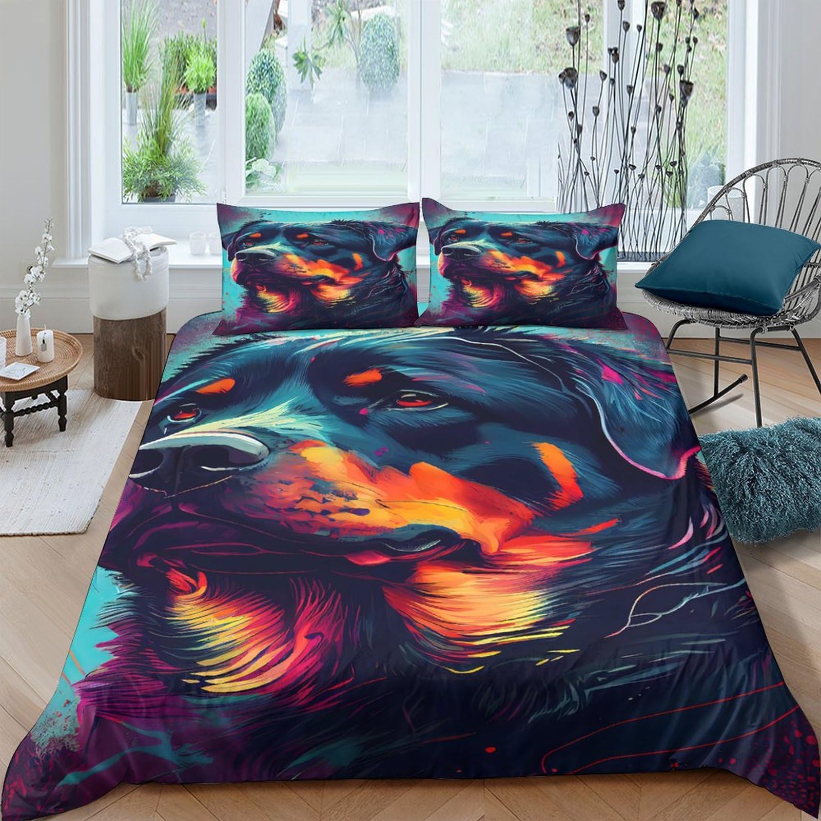 Ctjqhvkz Style-4 3D Printed Abstract Fire Lion Fitted Sheet Microfiber Soft Mattress Cover For Bedroom Dorm Decor Mattress Protection Single（135X200cm）