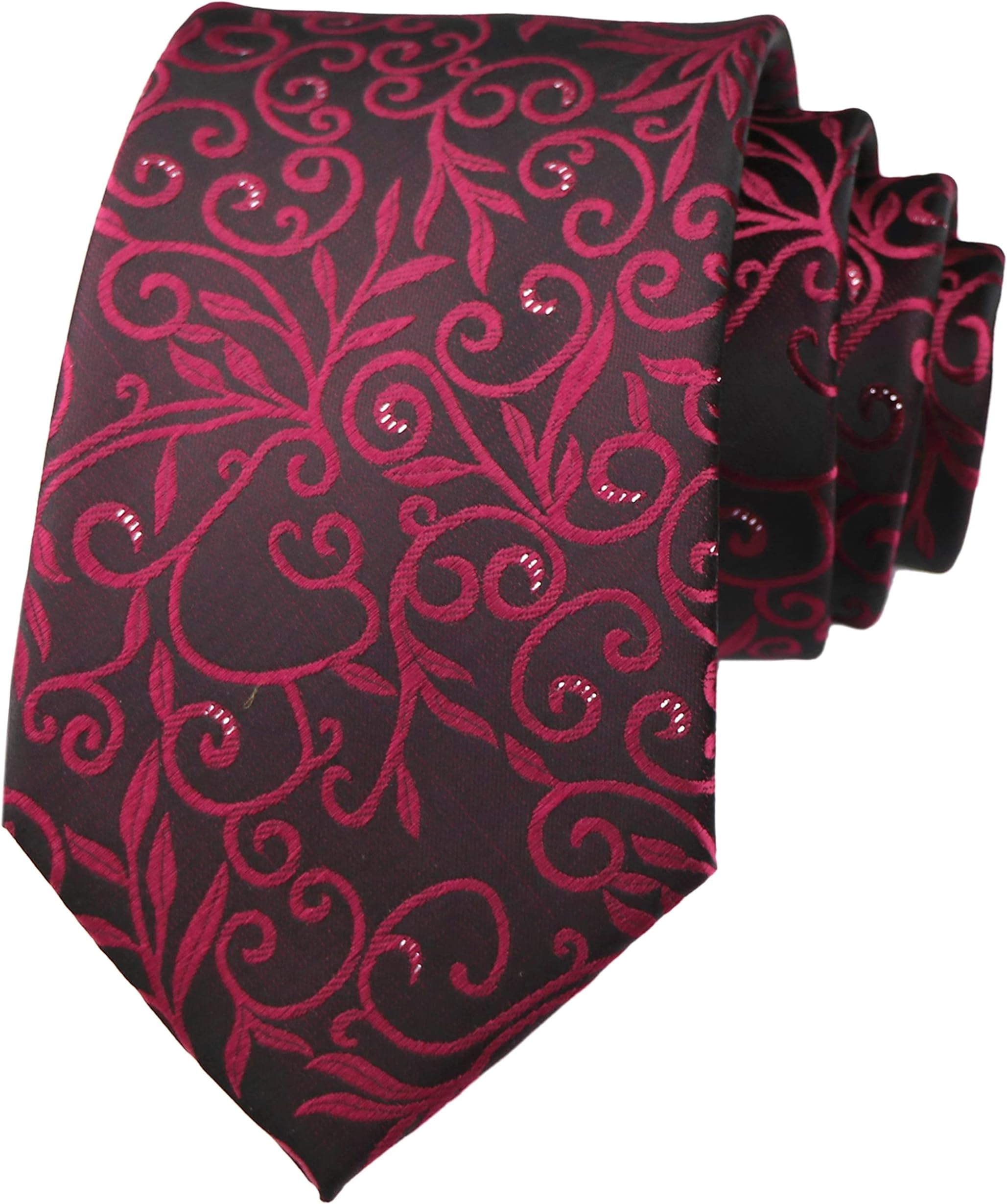 Mens Novelty Floral Wedding Tie Jacquard Woven Luxury Pattern Slim Necktie 3.15"