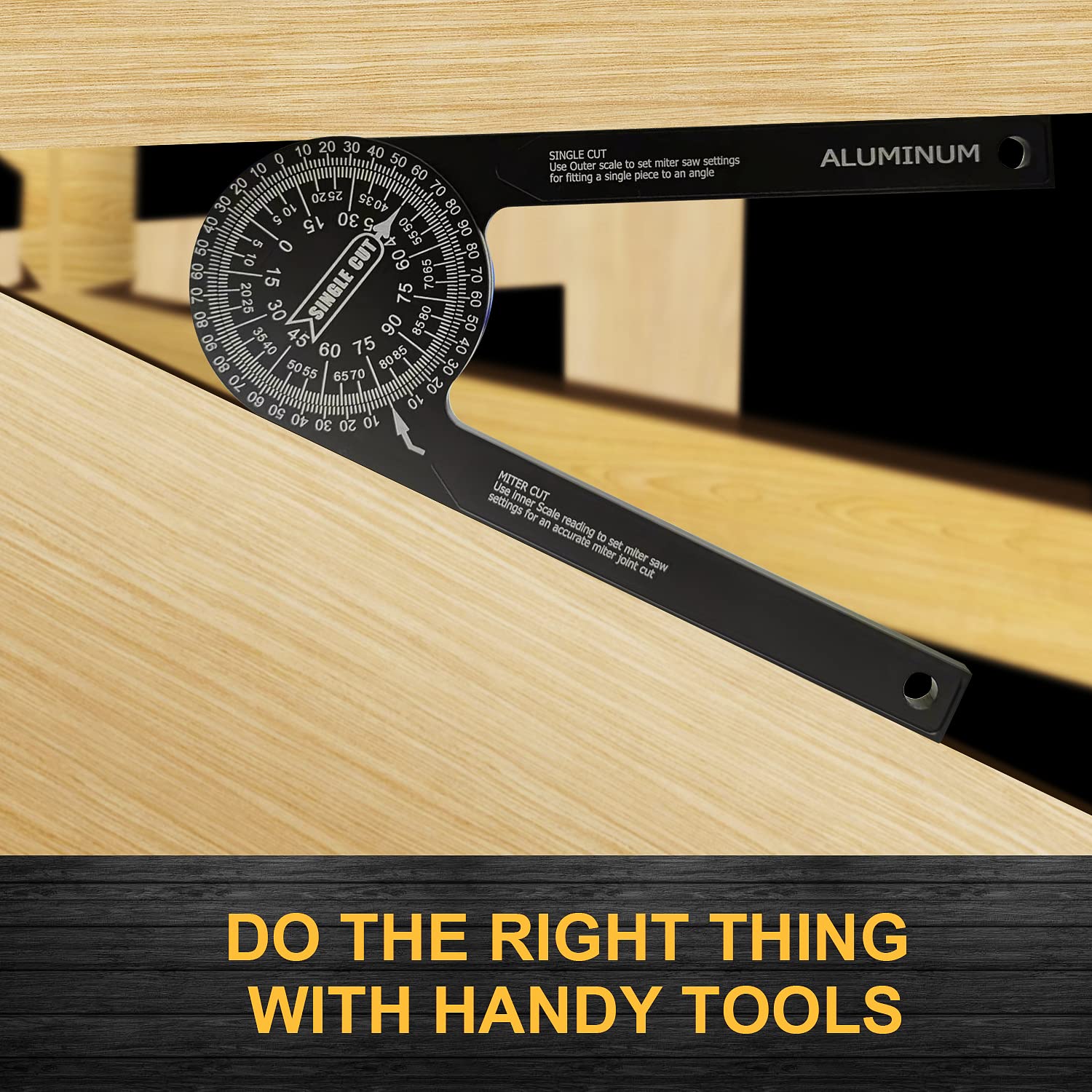 Miter Saw Protractor, Kingson 7 Inch Aluminum Protractor Angle Finder